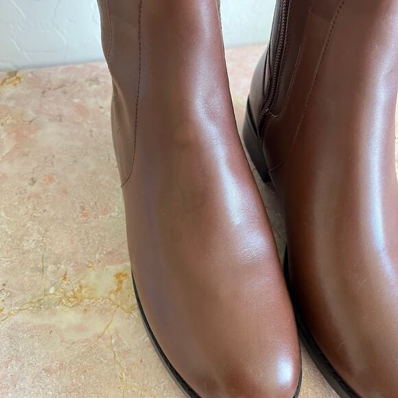 Cole Haan Noelle Brown Leather Knee High Stretch Riding Boots Womens 7.5 - Picture 7 of 15